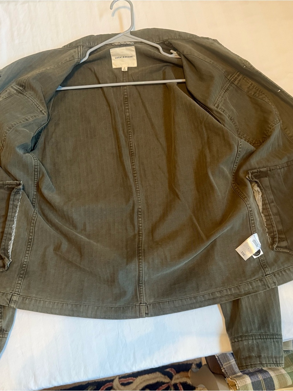 Lucky Brand Men's Olive Utility Shirt Jacket - Picture 9 of 10